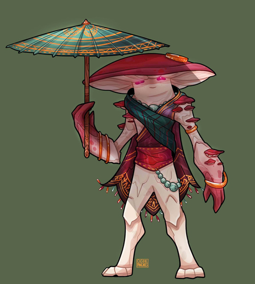 Portrait-character-design-example,-a-mushroom-merchant-npc